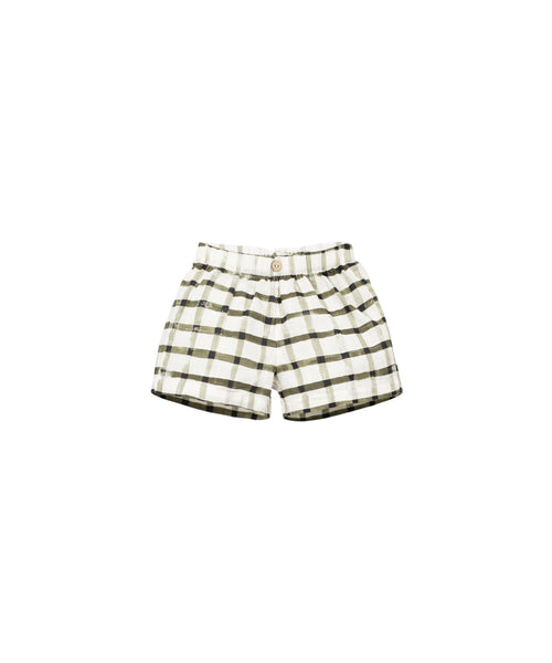 Shorts beige a scacchi per neonato Play up 1AS11708 E773N 