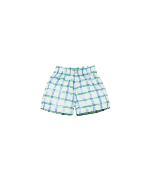Shorts azzurro a scacchi per neonato Play up 1AS11708 E774B 