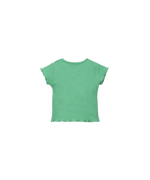 T-shirt a costine verde per neonata Play up 2AS10901 P7215 