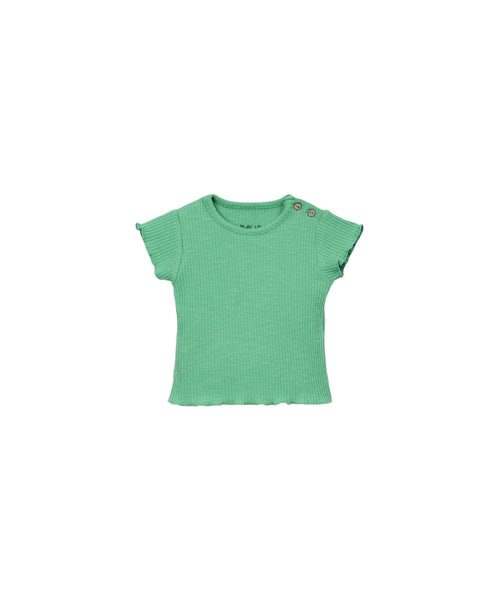 T-shirt a costine verde per neonata Play up 2AS10901 P7215 