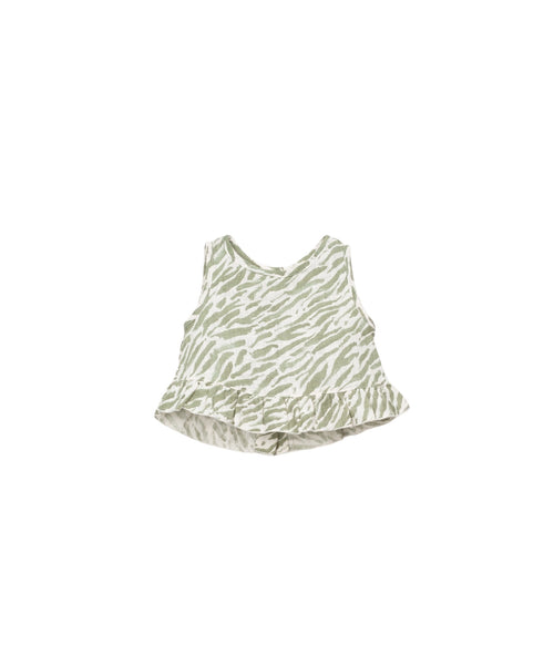 Top bianco con fantasia verde all over per neonata Play up 2AS11151 E755N 