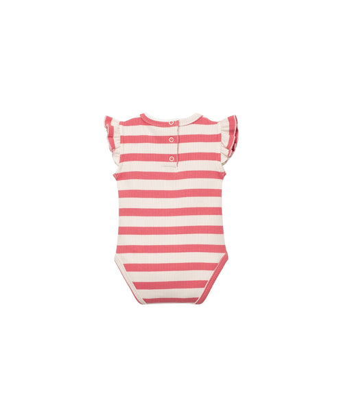 Body a righe rosa e panna per neonata Play up 2AS11200 R362P 