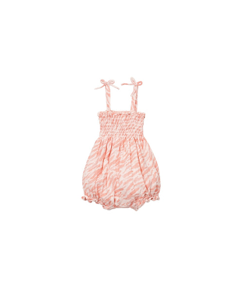 Tuta bianca con stampa zebrata rosa per neonata Play up 2AS11503 E756P 