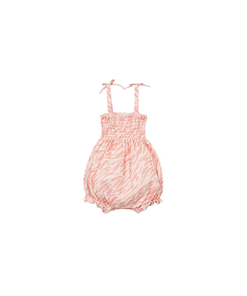 Tuta bianca con stampa zebrata rosa per neonata Play up 2AS11503 E756P 