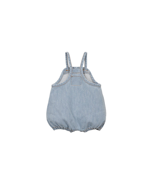 Salopette in denim blu per neonati Play up 2AS11504 D001 