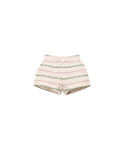 Shorts in maglia panna a righe per neonata Play up 2AS11702 R366P 