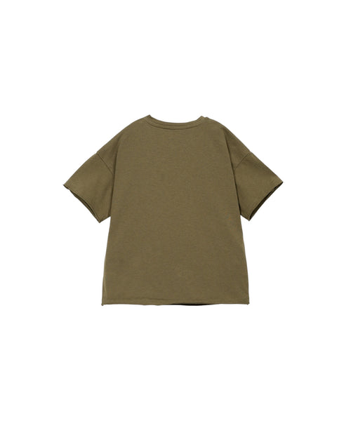 T-shirt verde militare con taschino per bambino Play up 3AS10900 P7217 