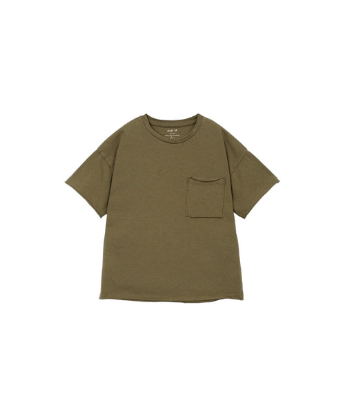 T-shirt verde militare con taschino per bambino Play up 3AS10900 P7217 