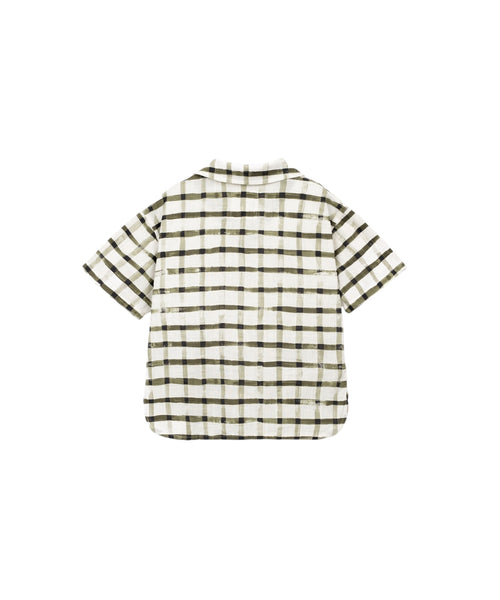 Camicia a quadri verdi per bambino Play up 3AS11253 E773N 
