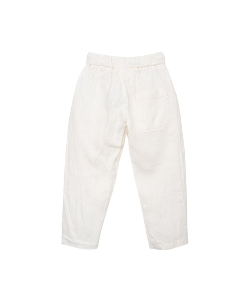 Pantalone panna in lino per bambino Play up 3AS11603 P0088 