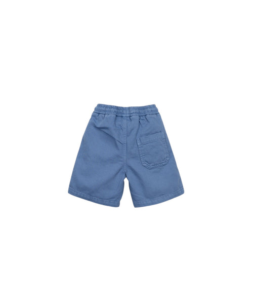 Bermuda in twill di cotone blu per bambino Play up 3AS11705 P6185 