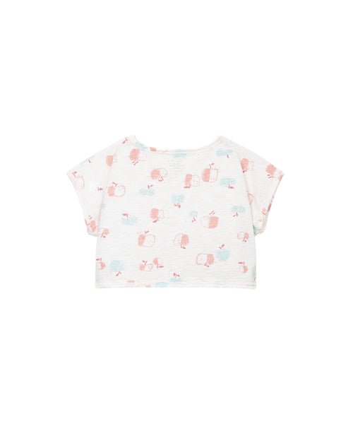 T-shirt bianca con stampa all over per bambina Play up 4AS11053 E762N 