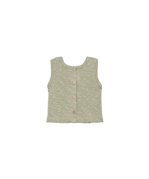 Top in maglia verde oliva per bambina Play up 4AS11150 P7214 