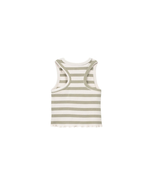 Canotta a righe verdi e panna per bambina Play up 4AS11151 R363G 
