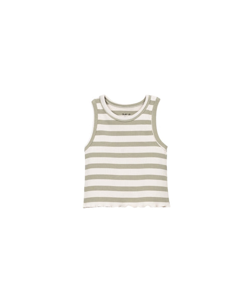 Canotta a righe verdi e panna per bambina Play up 4AS11151 R363G 