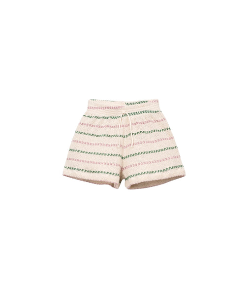 Shorts in maglia beige a righe per bambina Play up 4AS11702 R366P 