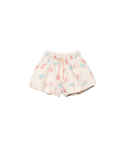 Shorts in maglia beige con stampa all over per bambina Play up 4AS11703 E768N 