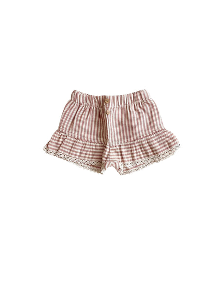 Shorts terracotta a righe per neoanata Snug 933AZ6S065F73 0082 