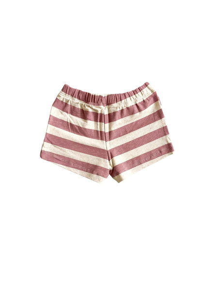 Shorts a righe ecrù e terracotta per neonato Snug 933AZ6S107G49 0082 