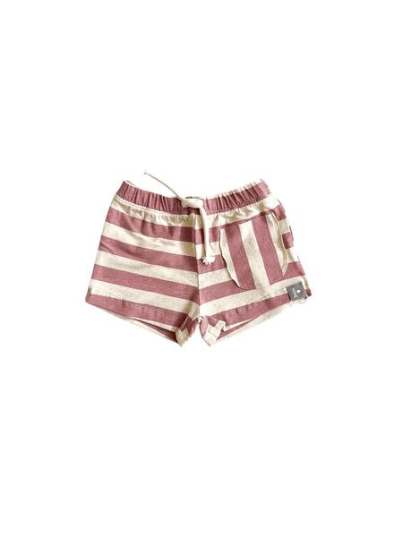 Shorts a righe ecrù e terracotta per neonato Snug 933AZ6S107G49 0082 