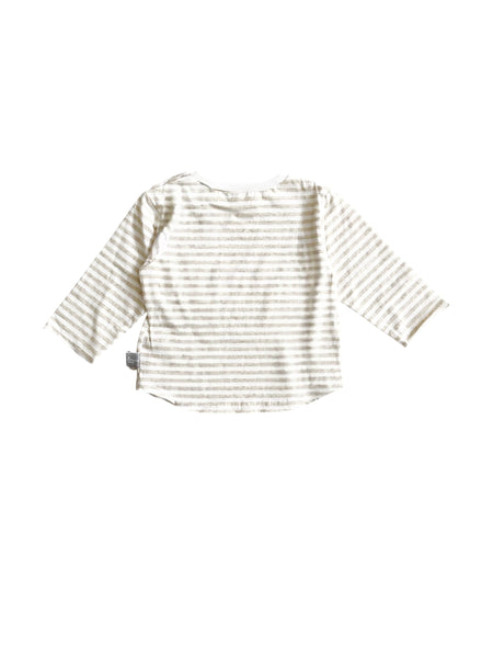 T-shirt a righe beige per neonato Snug 933BB6S042G40 0067 