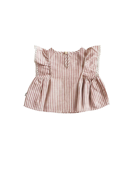 Blusa terraccota a righe per neonata Snug 933BD6S068F73 0082 