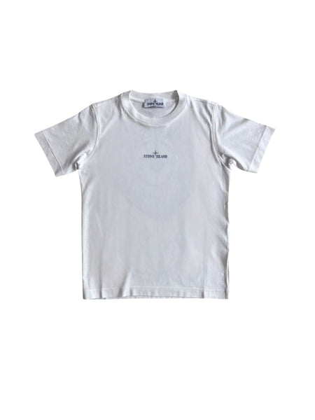 T-shirt bianca con stampa per neonato e bambino Stone Island L1S162100009 S0377 V0001 