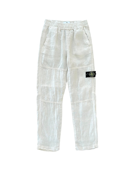 Pantalone in lino con logo per bambino Stone Island L1S163100001 S0145 V0097 