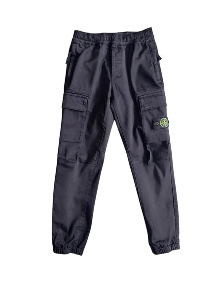 Pantalone cargo nero con logo per bambino Stone Island L1S163100005 S0012 V0029 