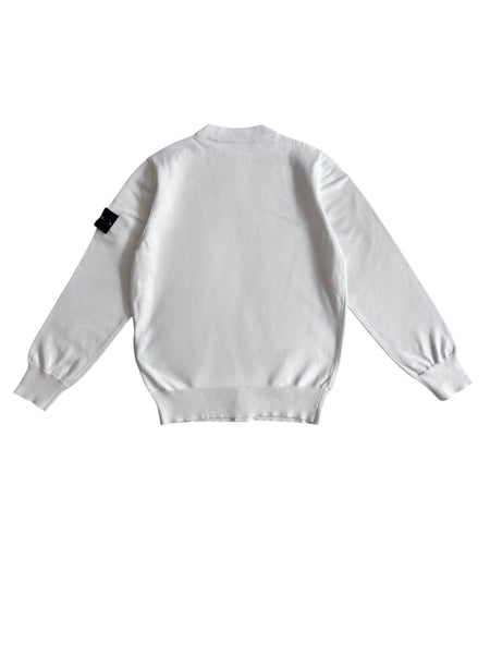 Cardigan latte con logo per bambino Stone Island L1S165100003 S00B2 V0001 