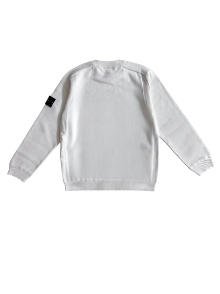 Maglia latte con logo per bambino Stone Island L1S165100009 S00B5 V0001 