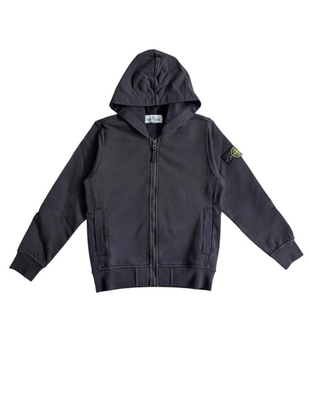 Felpa aperta nera con logo per bambino Stone Island L1S166100004 S0040 V0029 