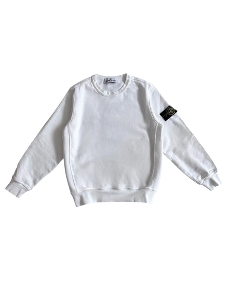 Felpa bianca con logo per bambino Stone Island L1S166100005 S0040 V0001 