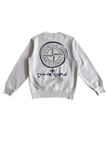 Felpa burro con stampa logo per bambino Stone Island L1S166100018 S0370 V0097 