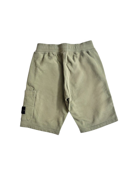 Bermuda in felpa oliva con logo per bambino Stone Island L1S166200006 S0040 V0058 