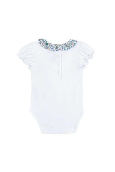 Body bianco con colletto multicolor per neonata Tartine et Chocolat CC11111-01 BLANC 