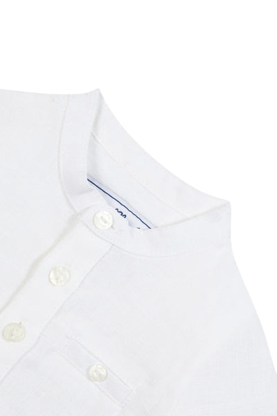 Camicia bianca in lino per neonato Tartine et Chocolat CC12001-01 BLANC 