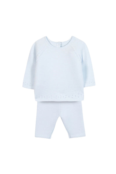 Set in maglia cielo per neonati Tartine et Chocolat CC36010-41 CIEL 