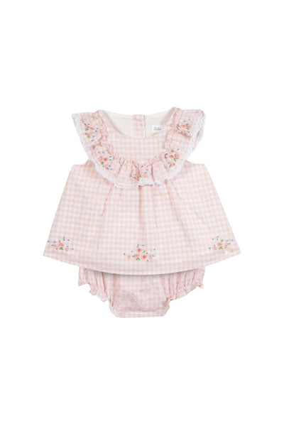 Set Vichy rosa per neonata Tartine et Chocolat CC37040-30 ROSEE 