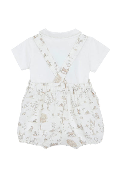 Pagliaccetto con stampa all over per neonata Tartine et Chocolat CC37080-13 NACRE 