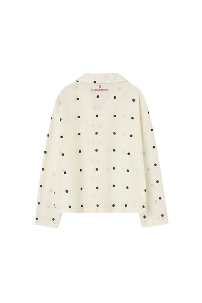 Camicia panna a pois neri per bambina The Animals Observatory S26035 221_AP 