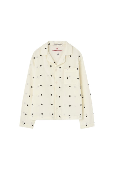 Camicia panna a pois neri per bambina The Animals Observatory S26035 221_AP 