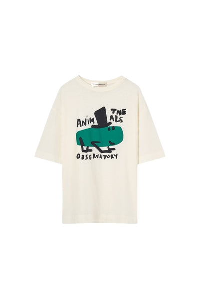 T-shirt panna con stampa per bambini The Animals Observatory S26187 221_BB 