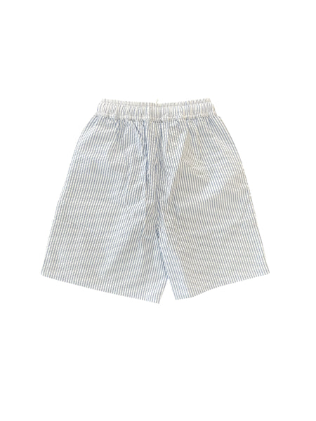 Bermuda a righe bianche e celesti per bambino The New Society ALMOND BERMUDA VISTA BLUE 