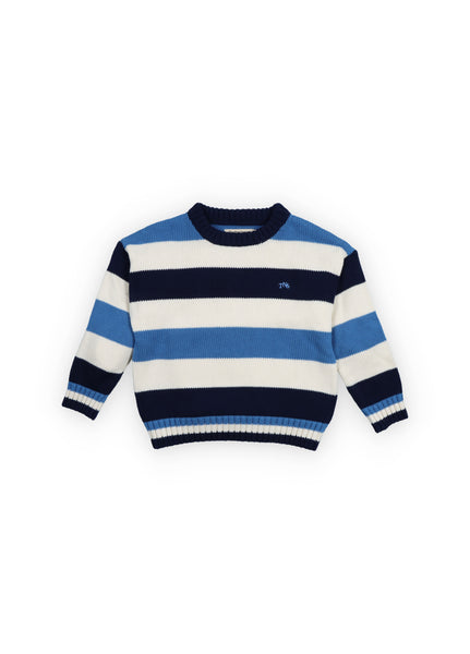 Maglia panna a righe blu per bambino The New Society CELOSIA JUMPER SUMMER MIDNIGHT 