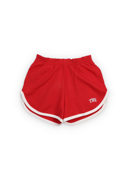 Shorts rosso in felpa con logo per bambina The New Society PEONY SHORT TULIP RED 