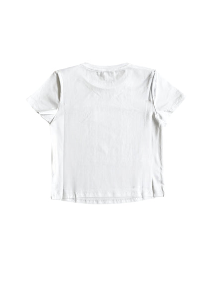 T-shirt bianca logo per bambina Twin set 261GJ2091 00526 