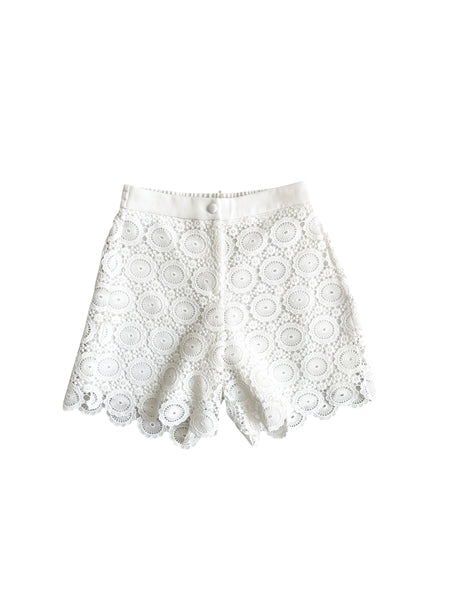 Shorts bianco in pizzo macramé per bambina Twin set 261GJ2Q31 00526 