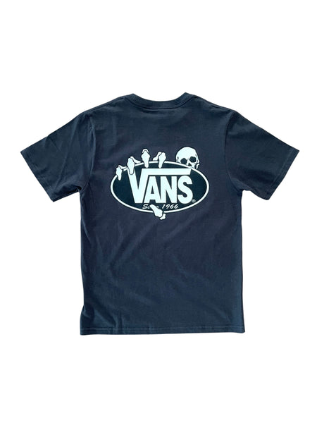 T-shirt nera con logo per bambino Vans VN000VW4BLK1 BLACK 