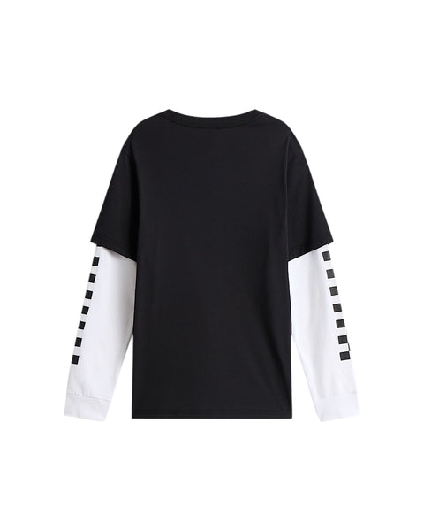 T-shirt nera con logo per bambino Vans VN0A49OYY281 BLACK 